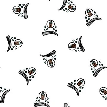 Waterproof eyebrow vector seamless pattern Stock Illustration
