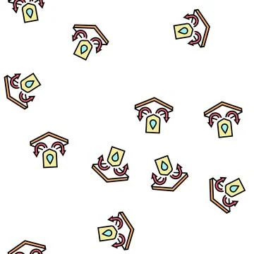 Waterproof fabrics properties vector seamless pattern イラスト素材