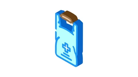 Waterproof first aid kit isometric icon animation Stockbeeldmateriaal 327278320