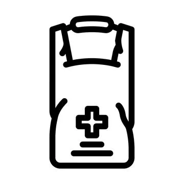 Waterproof first aid kit line icon vector illustration イラスト素材