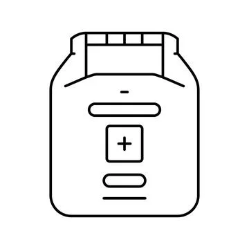 Waterproof first aid kit line icon vector illustration Illustrazione stock