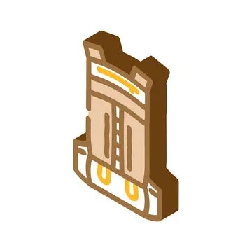 Waterproof hiking backpack isometric icon vector illustration Stockillustratie