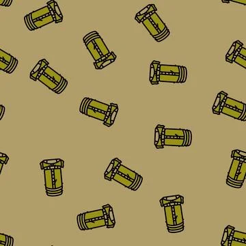 Waterproof hiking backpack vector seamless pattern Stock Illustration