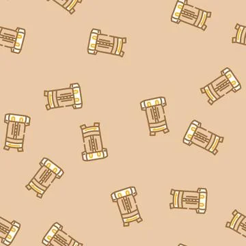 Waterproof hiking backpack vector seamless pattern イラスト素材