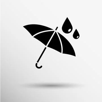 Waterproof icon water proof vector symbol umbrella Stock Illustration