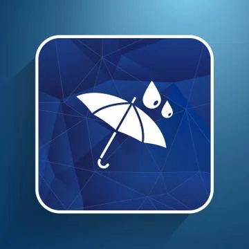Waterproof icon water proof vector symbol umbrella Stock Illustration