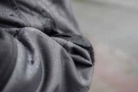 Waterproof jacket with rain drops Stock Photos