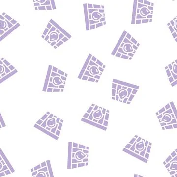 Waterproof layer floor glyph vector seamless pattern Stockillustratie