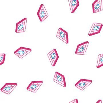 Waterproof layer floor isometric icon seamless pattern Stockillustratie