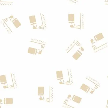 Waterproof layer sprayer glyph vector seamless pattern 库存插图