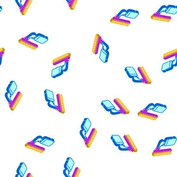 Waterproof layer sprayer isometric icon seamless pattern Stock Illustration