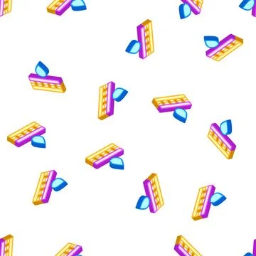 Waterproof layer water drop isometric icon seamless pattern Stock Illustration