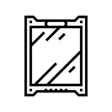 Waterproof map case water trip tourism line icon vector illustration Ilustración de archivo