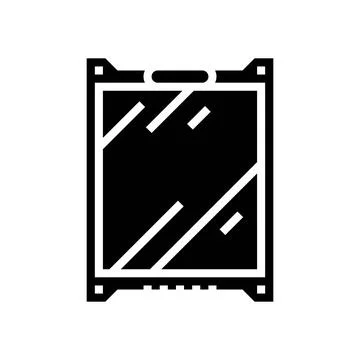 Waterproof map case water trip tourism glyph icon vector illustration Illustrazione stock