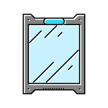 Waterproof map case water trip tourism color icon vector illustration 스톡 일러스트