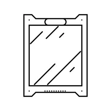 Waterproof map case water trip tourism line icon vector illustration Ilustración de archivo