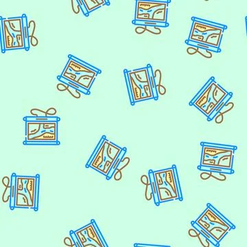 Waterproof map case water trip tourism vector seamless pattern Stock Illustration