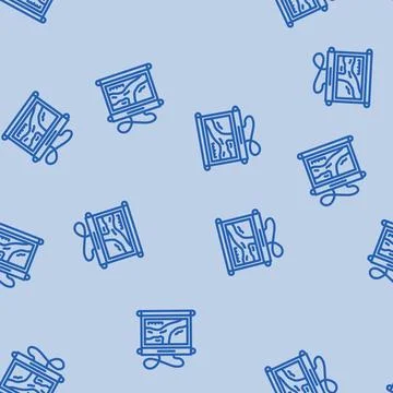 Waterproof map case water trip tourism line vector seamless pattern イラスト素材