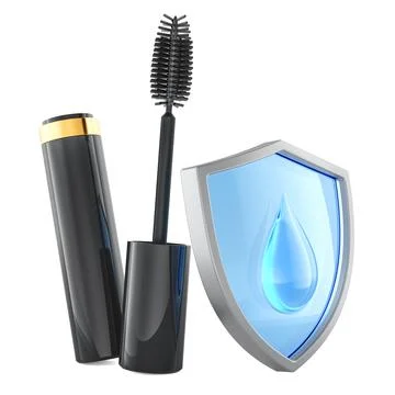 Waterproof mascara, concept. 3d rendering Stock Illustration
