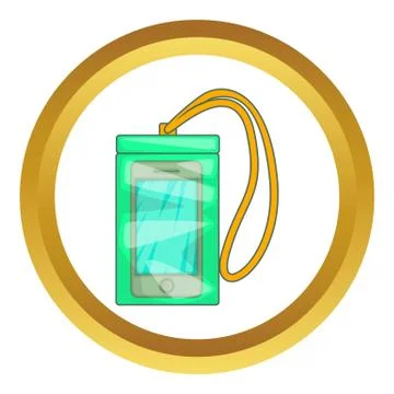 Waterproof phone case vector icon Illustrazione stock