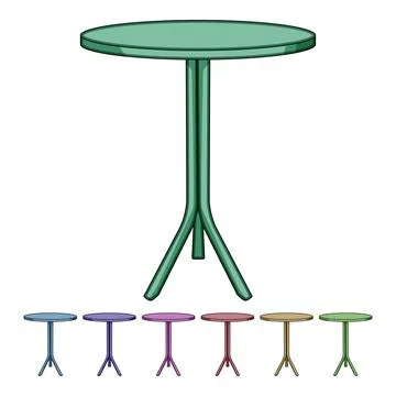 Waterproof plastic table cartoon vector graphic Stockillustratie