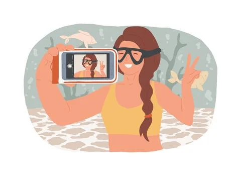 Waterproof pouch isolated cartoon vector illustrations. Ilustración de archivo