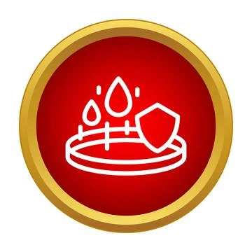 Waterproof protection coating with water drops on surface Stock Illustration