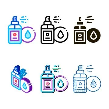 Waterproof series spray icon vector outline Stock Illustration