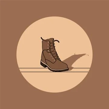 Waterproof shoes boot Stock Illustration