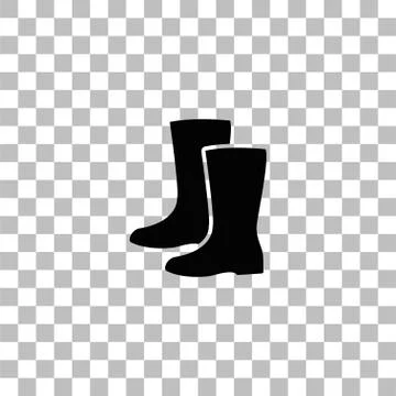 Waterproof shoes icon flat Stock Illustration