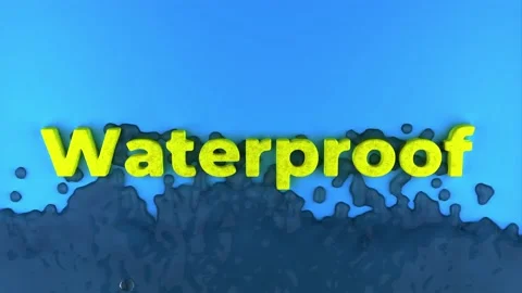 Waterproof sign on blue background Stock Footage 219546416