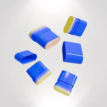Waterproof Sunscreen Stick packaging, oval shape Rotating cosmetic packaging Illustrazione stock