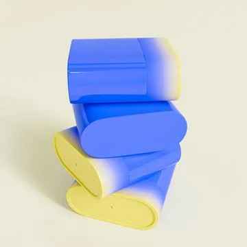 Waterproof Sunscreen Stick packaging, oval shape Rotating cosmetic packaging Illustrazione stock