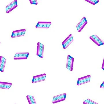 Waterproof wall layers isometric icon seamless pattern イラスト素材