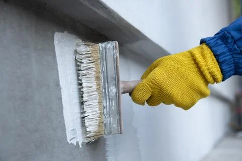 Waterproofing, priming process Foto stock