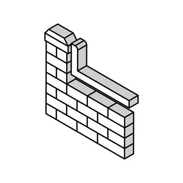 Waterproofing terrace building structure isometric icon vector illustration Ilustración de archivo