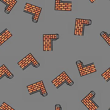 Waterproofing terrace building structure vector seamless pattern Stock Illustration