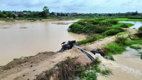 Waterpump at the Lake Stock Footage 278206595