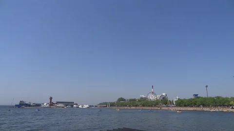 The waters of the Bay Vídeo Stock 86971674