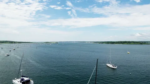 The waters at Conanicut marina where man... | Stock Video | Pond5