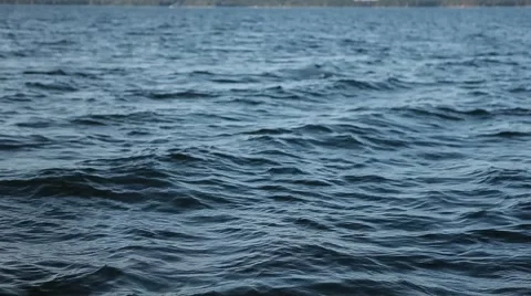 The waters of a mountain lake. Waves Stock Footage 64463920