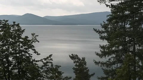The waters of a mountain lake. Waves Stock Footage 64476920