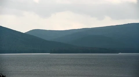 The waters of a mountain lake. Waves Stock Footage 64477011