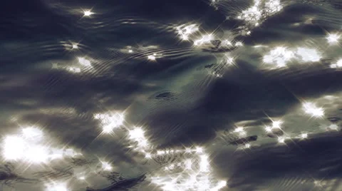Water's surface with solar flares Stock Footage 53852663