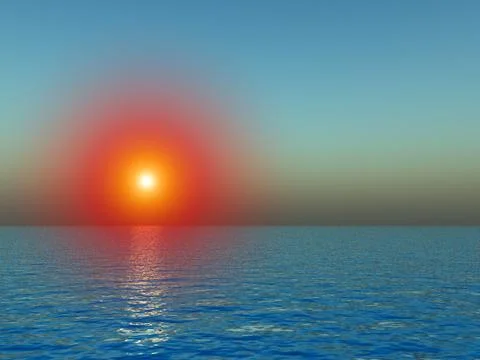 Waterscape Stock Illustration