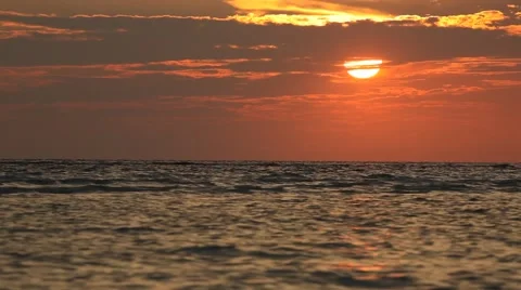 WaterScenery Sunset Stock Footage 58284029