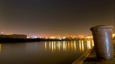 Waterside bridge timelapse Stock Footage 36073744