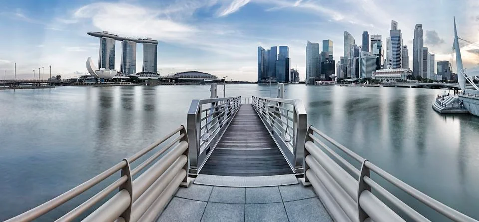 Waterside Cityscape Stock Photos