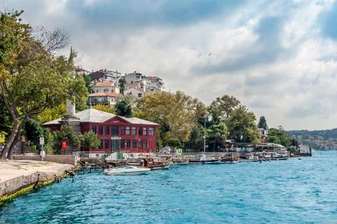 Waterside Mosque at bosphorus. Stock Photos