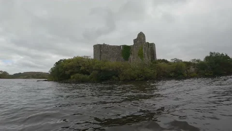 Waterside view of Castle Kirk Stock Footage 232961730